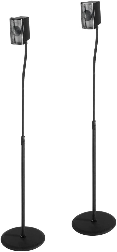 Hama Lautsprecherständer 2er-Set (Boxenständer höhenverstellbar bis max. 123 cm, rutschfest, je 5 kg