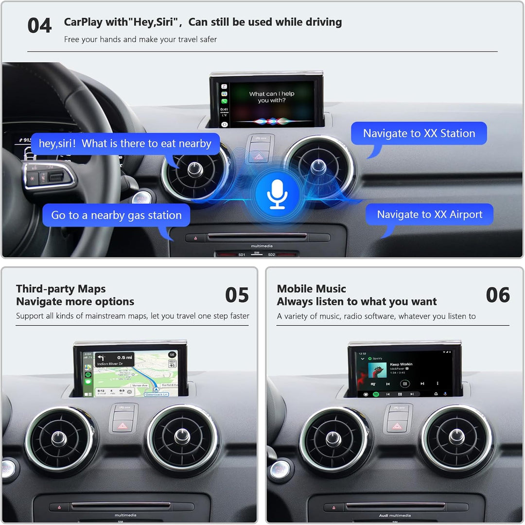 Road Top CarPlay Wireless Modul für Audi A1 2013-2018 Jahr mit RMC System | Wireless CarPlay Android
