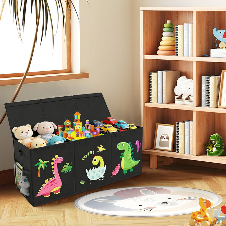 Extra Gross Aufbewahrungsbox mit Deckel Kinder,150l Grosse Faltbare Spielzeugkiste mit Griff,Aufbewa
