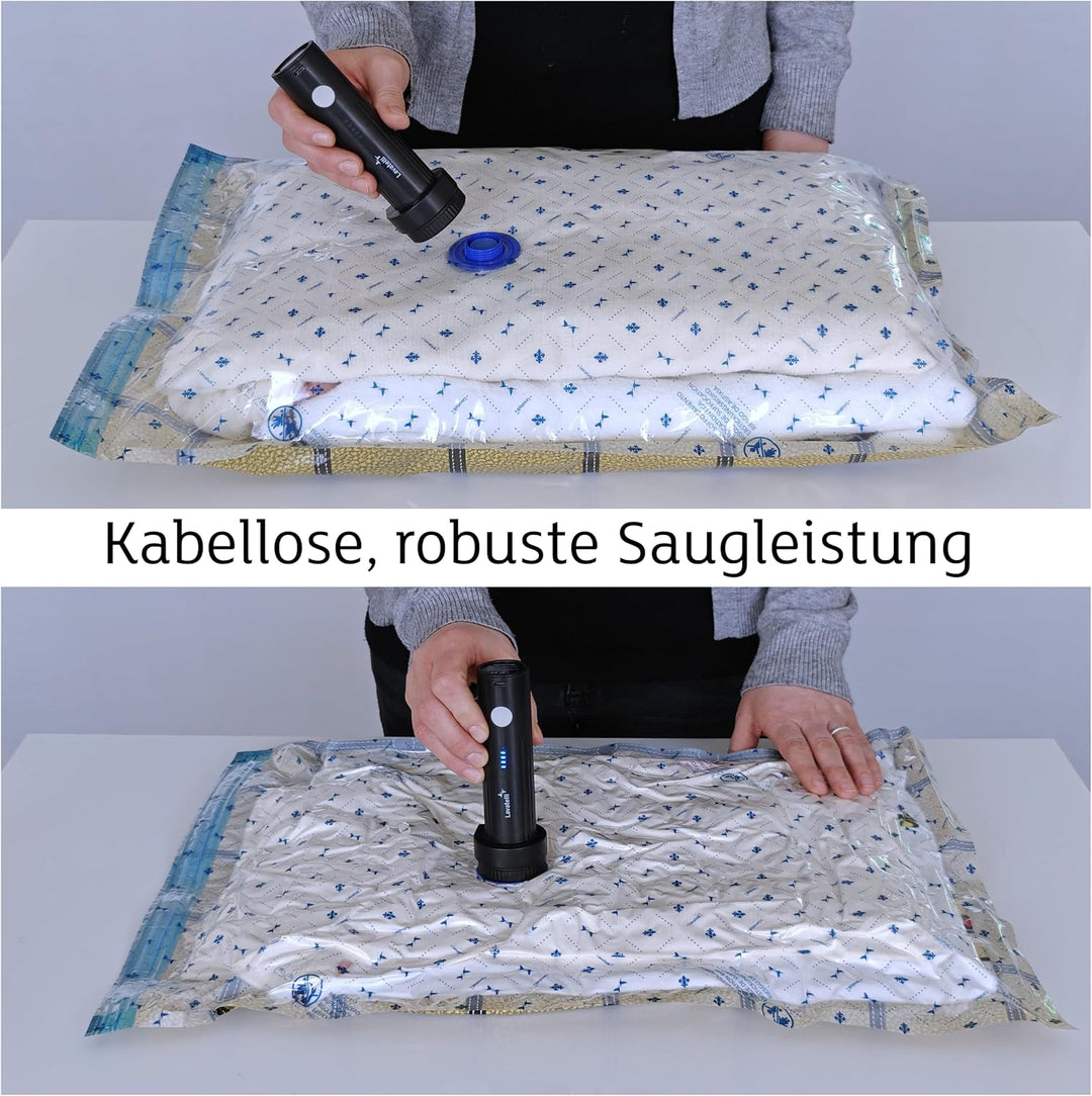 Lavatelli - VAC-U-PUMP Wireless Elektrische Vakuumpumpe für Vakuumbeutel Kleidung Reise, kompakt & s
