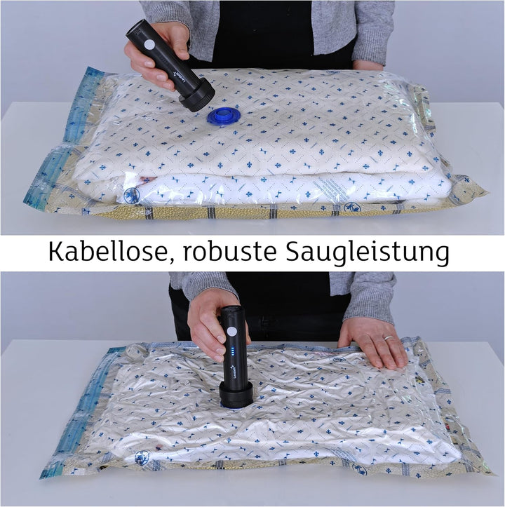 Lavatelli - VAC-U-PUMP Wireless Elektrische Vakuumpumpe für Vakuumbeutel Kleidung Reise, kompakt & s