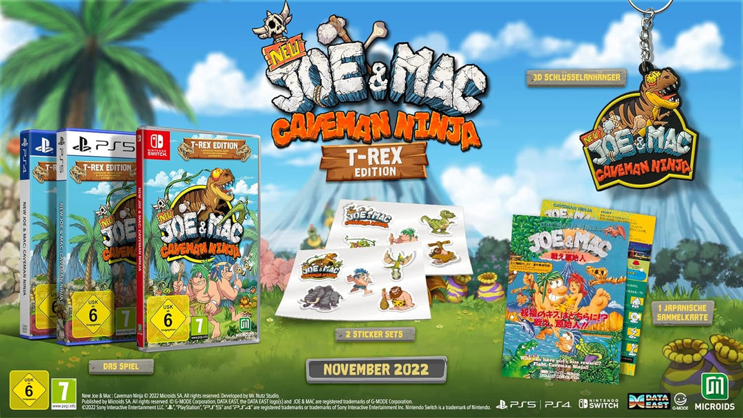New Joe & Mac: Caveman Ninja - T-Rex Edition [PS4] PlayStation 4, PlayStation 4