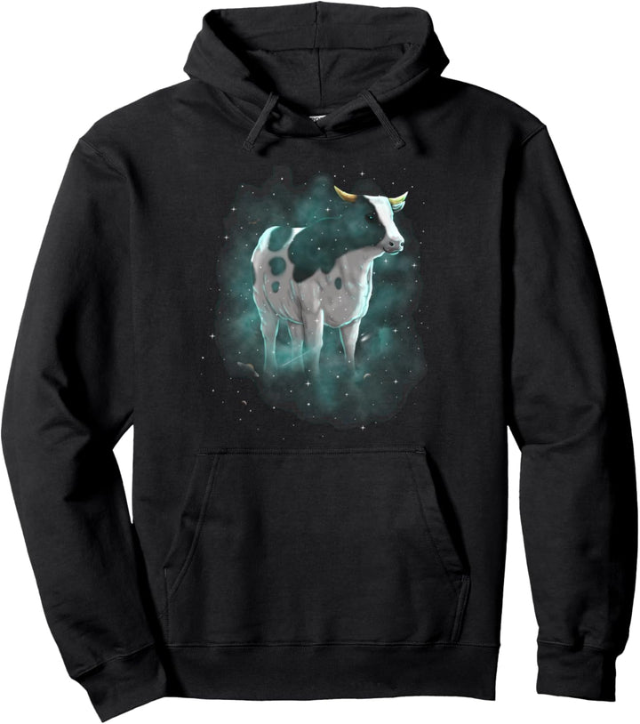 Cow Cosmic Galaxy Celestial Outer Space Astronomy Pullover Hoodie