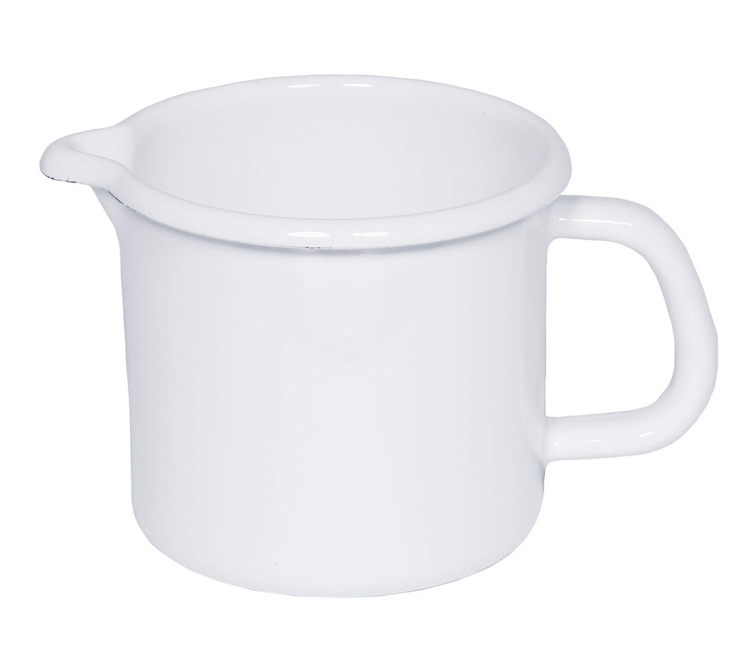 Riess, 0039-033, Schnabeltopf 10, CLASSIC- WEISS, Inhalt 0.75 L, Durchmesser 10 cm, Höhe 10 cm, Emai