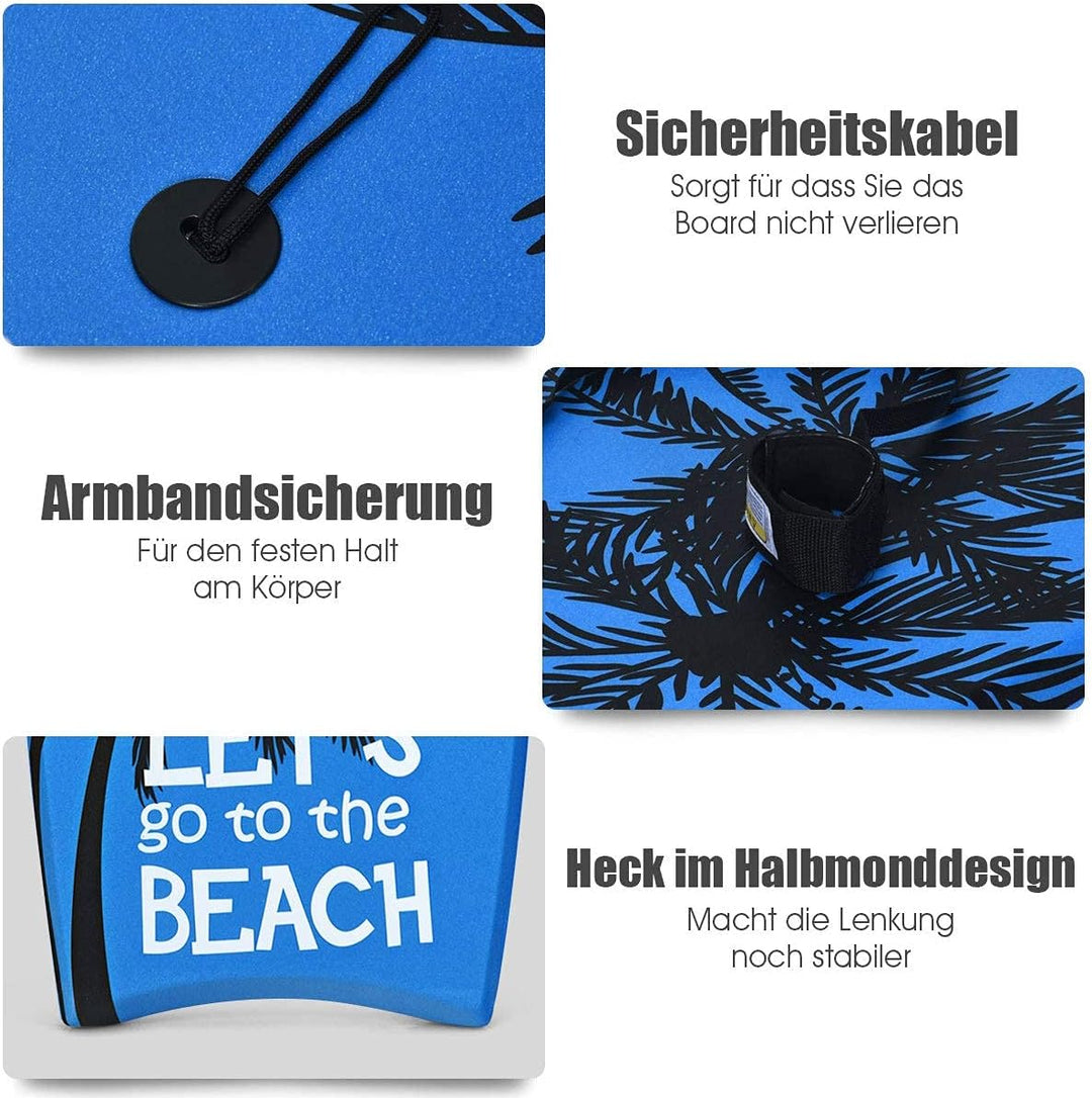COSTWAY Bodyboard, Schwimmbrett Schwimmboard, Surfbrett Kinder und Erwachsene, Surfboard, Sup-Board
