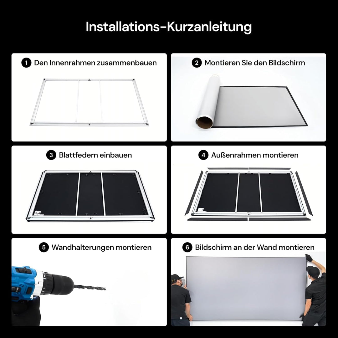VisionMaster Pro2+ 100’’ Fresnel-Bildschirm mit Umgebungslichtunterdrückung 100'' ALR-Leinwand Pro2