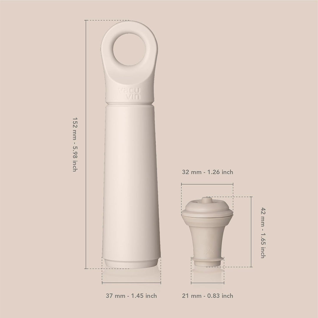 Vacu Vin Weinpumpe Loop - Vakuum Weinflaschenverschluss - 1 Pumpe 1 Stopper aus 98% Recyceltem Mater