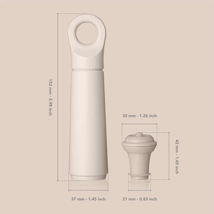 Vacu Vin Weinpumpe Loop - Vakuum Weinflaschenverschluss - 1 Pumpe 1 Stopper aus 98% Recyceltem Mater