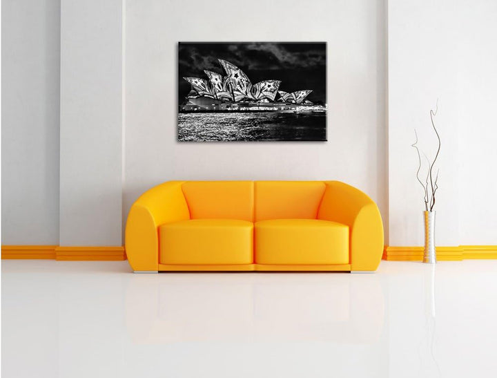 Pixxprint Sydney Opera House als Leinwandbild/Grösse: 100x70 / Wandbild/Kunstdruck/fertig bespannt,