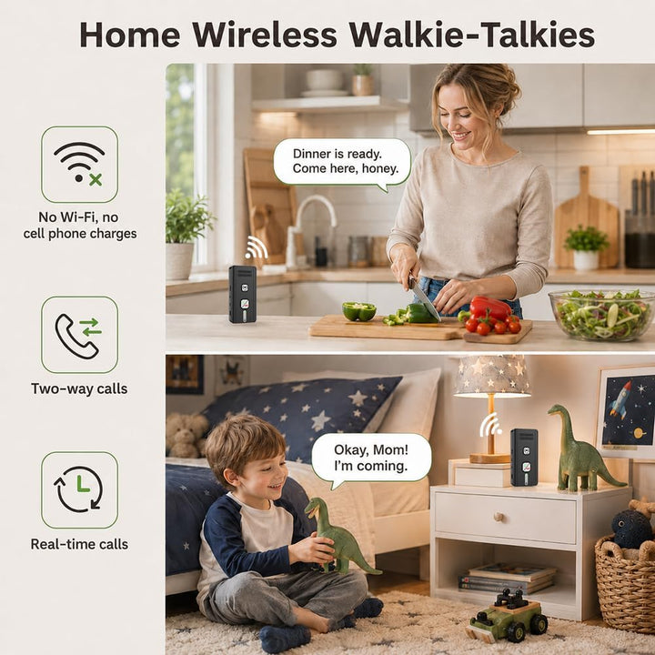 Gegensprechanlage, HOVCEH 2 Pack 500m Sprechanlage, 2 Wege Kabelloses Gegensprechanlagen, Intercom S