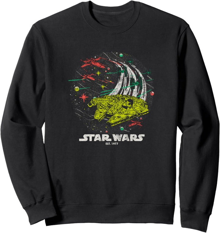 Star Wars Millennium Falcon Vintage Space Fight Sweatshirt
