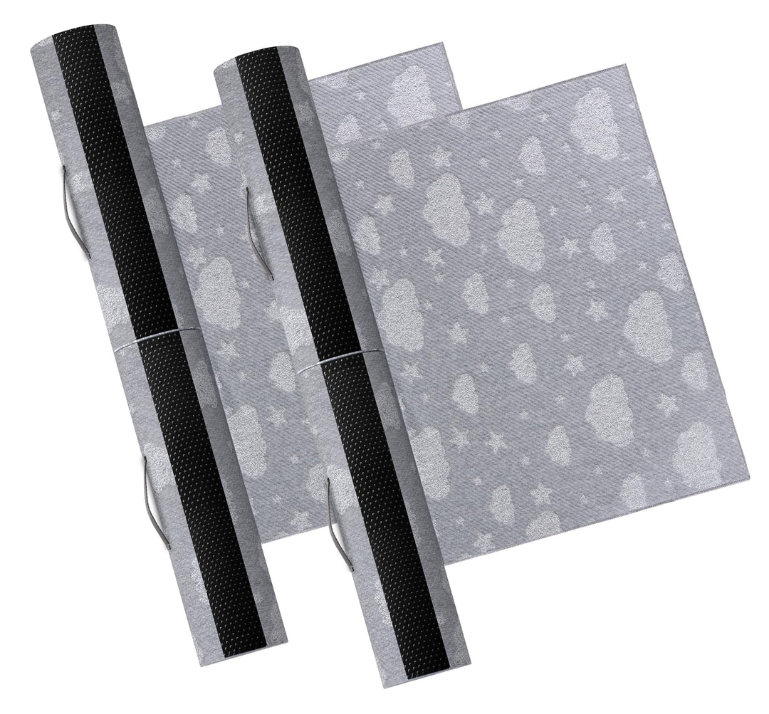 Kohentact Faltbares Baby Bettgitter Rausfallschutz 2stk aus Foam mit Auflage &amp; rutschfesten Pads - W
