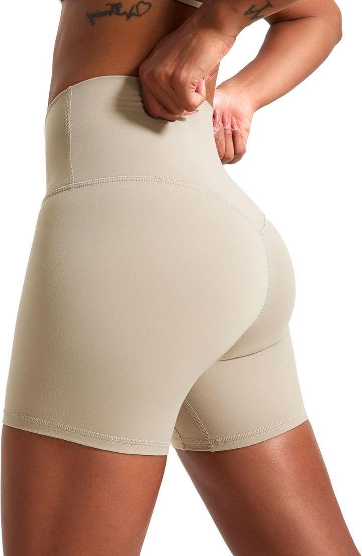 VOENXE Radlerhose Damen Kurze Hohe Taille, Anti Scheuern Kurze Hose Leggings, Blickdicht Shorts Spor