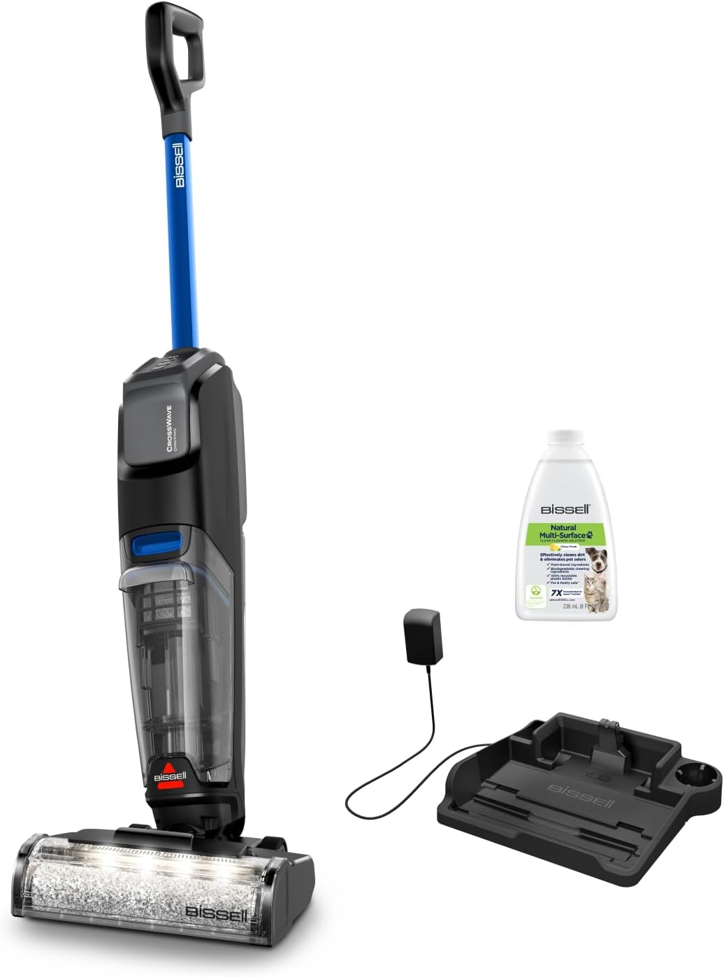 BISSELL CrossWave OmniFind, Kabelloser Nass Trockensauger, Saugen & Wischen in Einem, FurFinder LED-