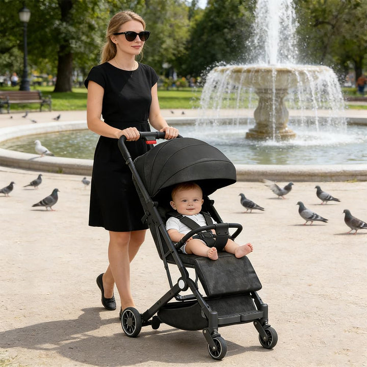 Kinderbuggy, Kinderwagen mit Sonnenschirm, Kinderwagen Zusammenklappbar, Buggy mit Liegefunktion, Ka