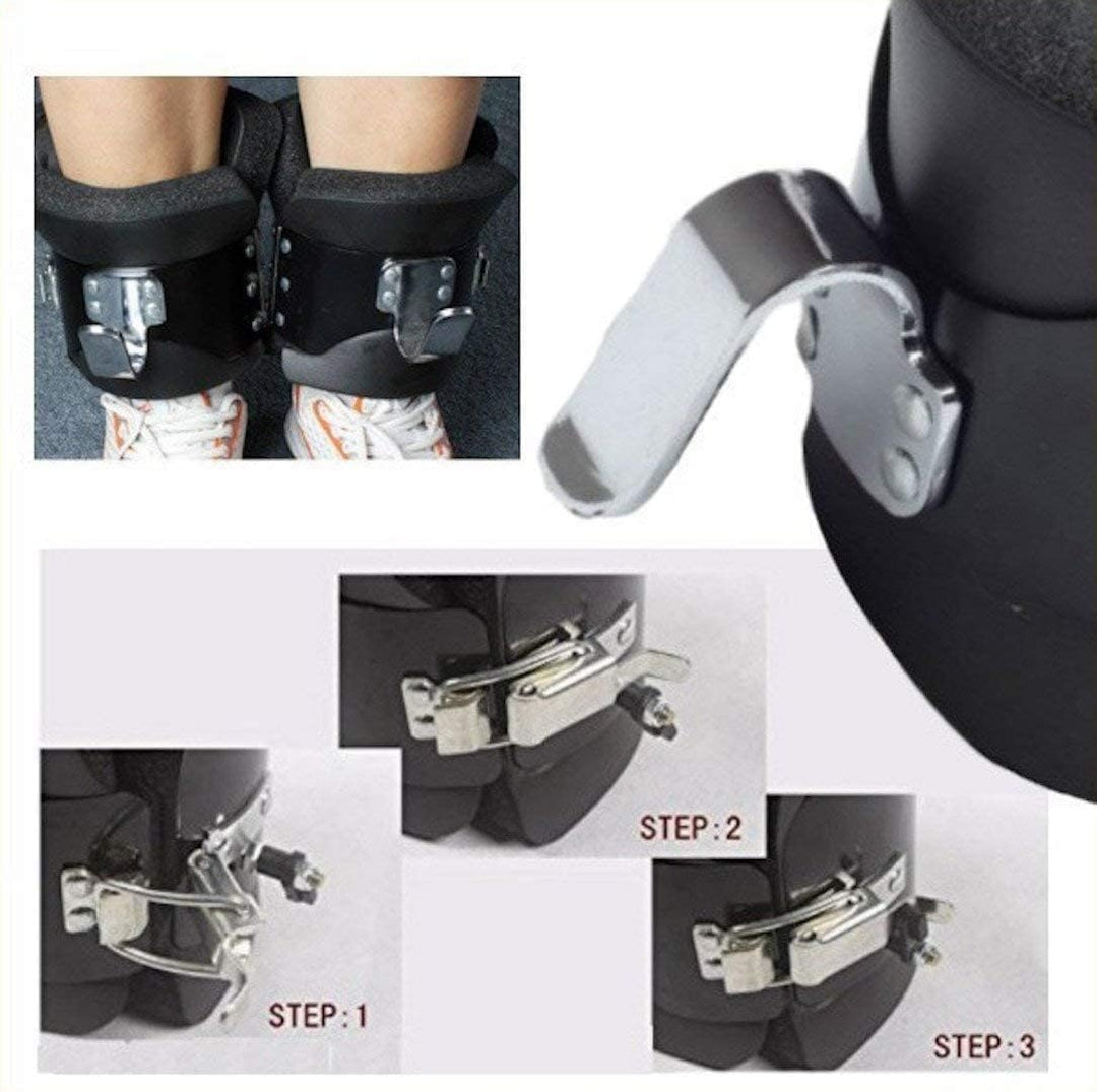 Anti-Gravity-Inversionsstiefel - Für Bauchmuskeltraining, Sit-ups, Haken-Stangentherapie, Core-Gym-F