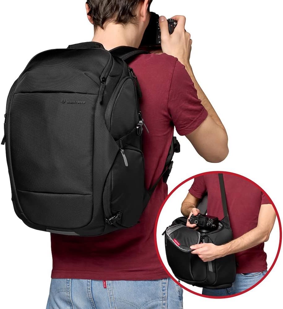 Manfrotto Advanced Travel III Fotorucksack für Kamera und Laptop, Tasche für Spiegelreflexkamera mit