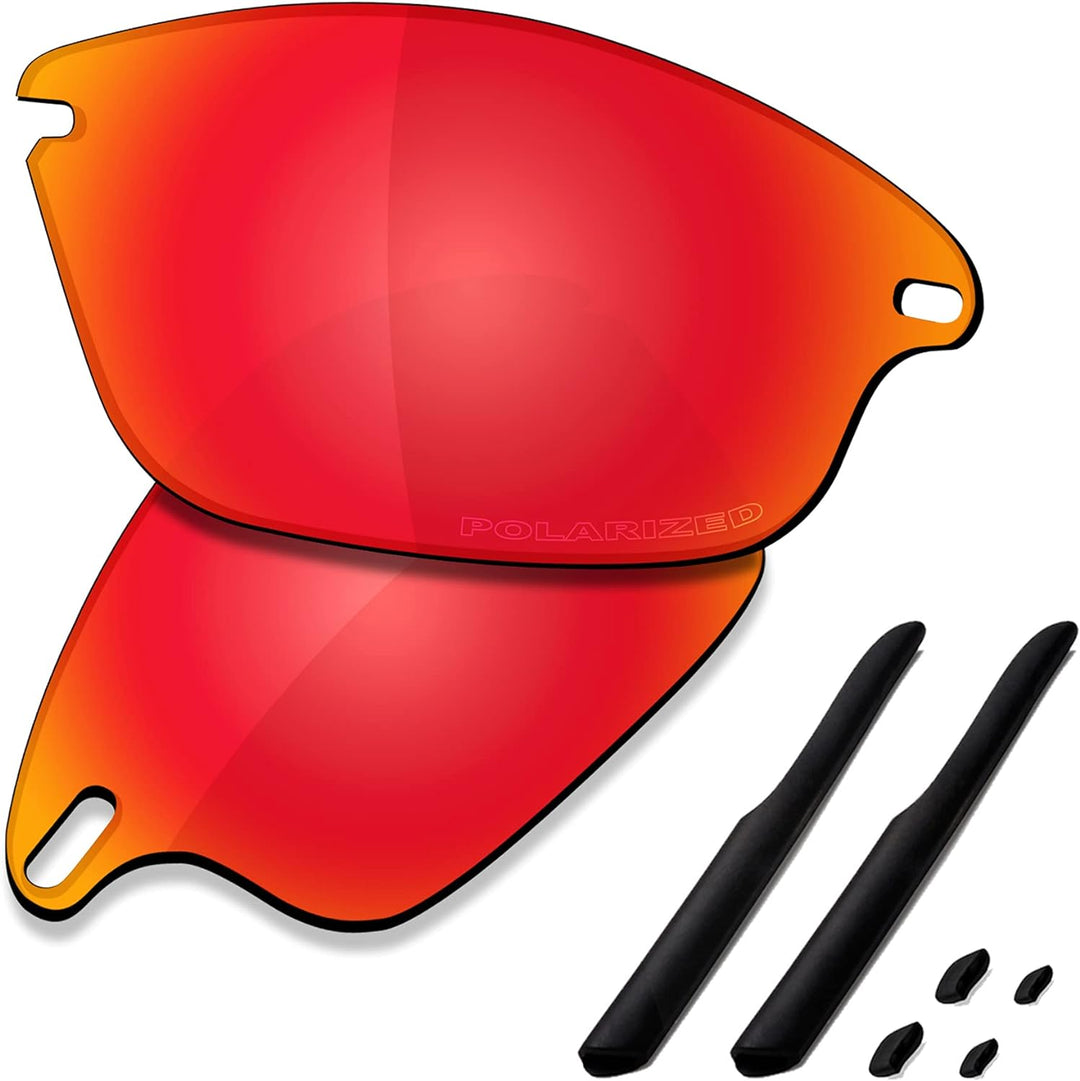 Saucer Premium Ersatzgläser für Oakley Fast Jacket OO9097 Sonnenbrillen High Definition - Fire Red P