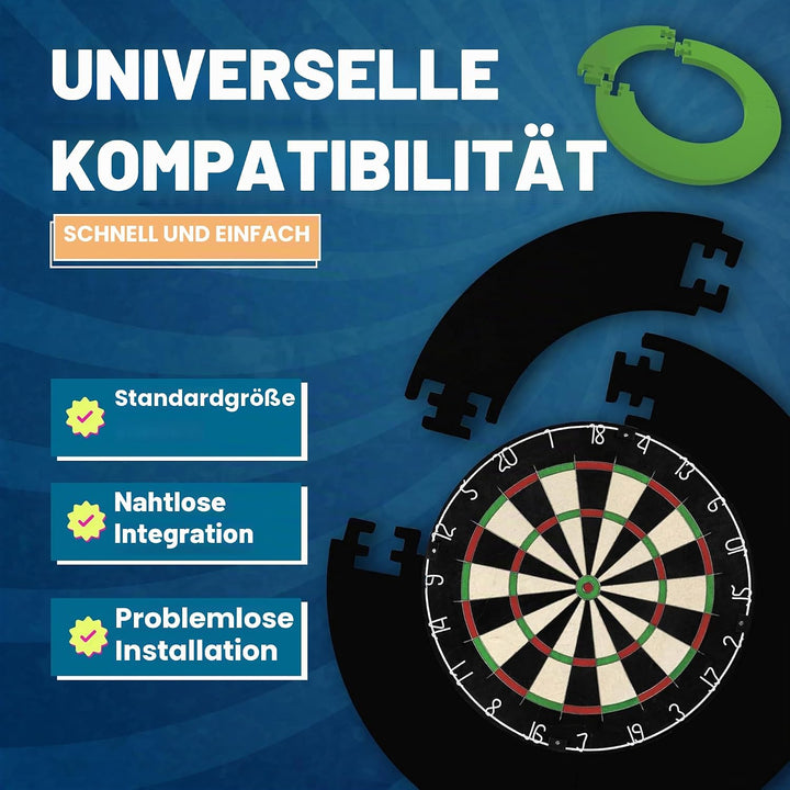 Designa Darts Dartscheiben-Umrandung, langlebig, leicht, Eva-Puzzle-Ring-Design, mehrere Farben Schw