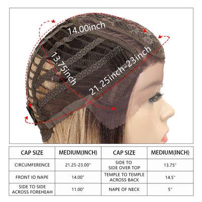 Début Lace Front Perücke für schwarze Damen Bob Perücke für weisse Damen Kunsthaar 24 cm 120g Braun