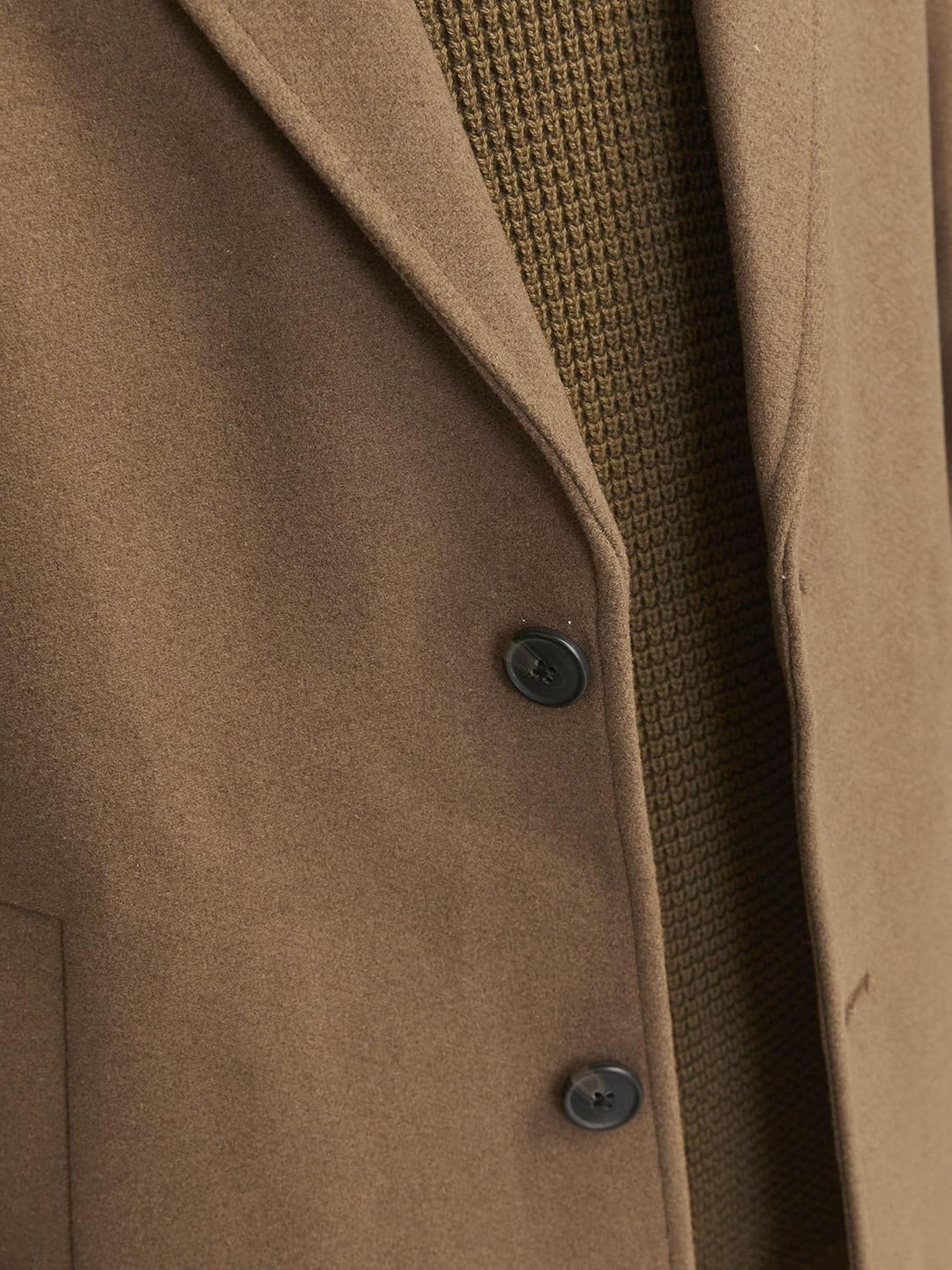 JACK & JONES Male Mantel Mantel M Khaki, M Khaki