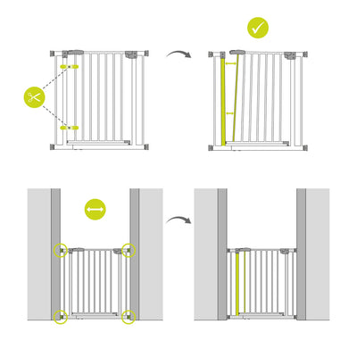 Hauck Türschutzgitter / Treppenschutzgitter für Kinder Stop N Safe 2 Safety Gate / ohne Bohren / 75