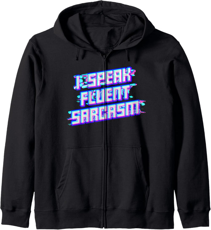Ich spreche fliessend Sarkasmus. Antisoziale Eboy Ironic art Kapuzenjacke