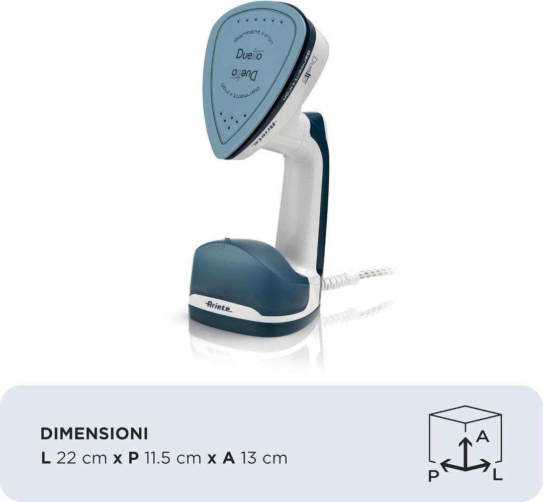 Ariete 6246 Duetto Garment, Bügeleisen Vertikales Dampfbügeleisen und Bügeleisen mit Antihaft-Kerami