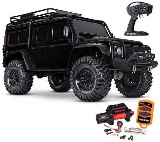 Traxxas TRX-4 Land Rover Defender mit Seilwinde, Schwarz, ohne Akku und Ladegerät 82056-84-BLK