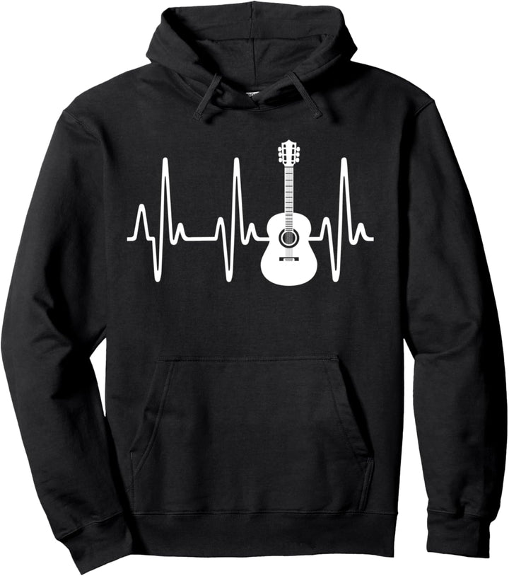 Geschenk für Gitarrenspieler Herzschlag Gitarre Pullover Hoodie