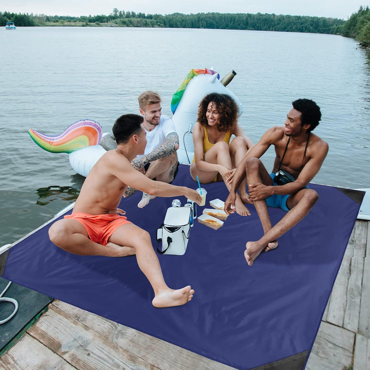 Odoland Mini Picknickdecke, 180 x 160 cm Ultraleicht Stranddecke Sandabweisende, Tragbare Outdoor De