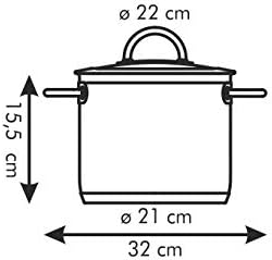 Tescoma Vision Kochtopf tief mit Deckel, 22 cm/5, 5 L
