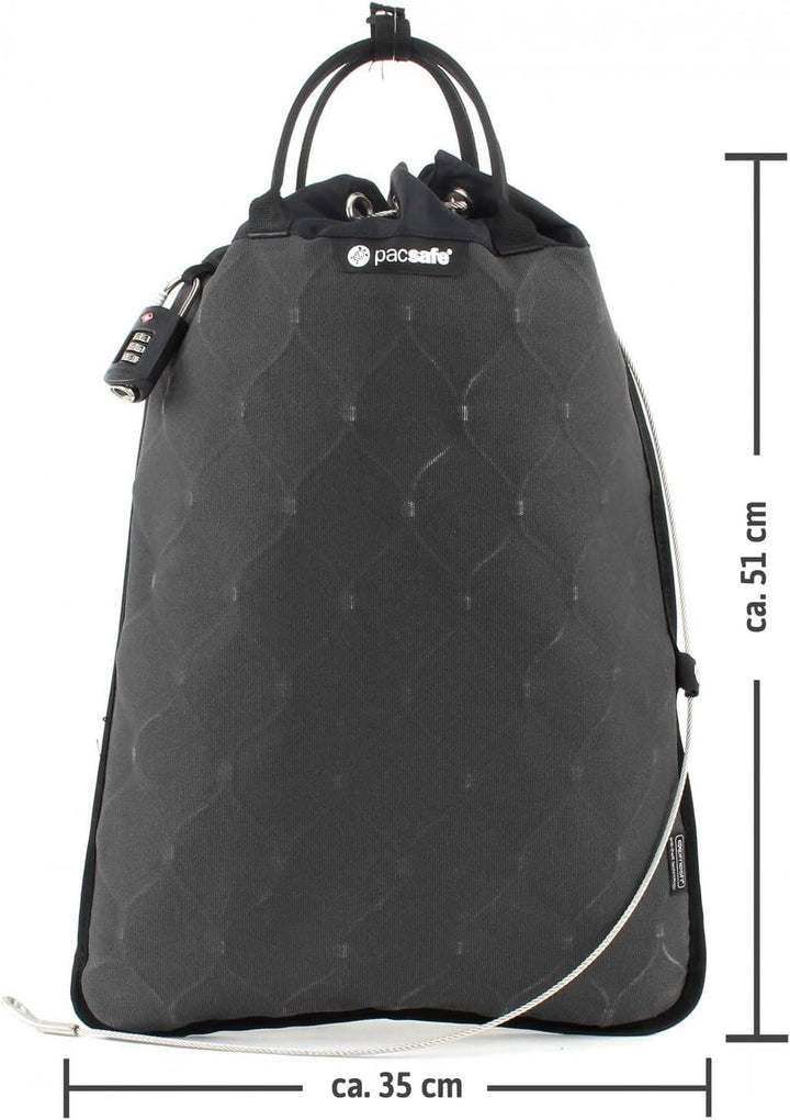 Pacsafe Travelsafe - Mobiler Safe, Schultertasche mit TSA-Zahlen-Schloss, Diebstahlschutz, Unisex He