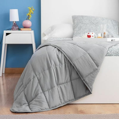 Gewichtsdecke 7kg in grau für erholsamen Schlaf | Therapie-Decke Erwachsene 120x180 cm flauschig | S