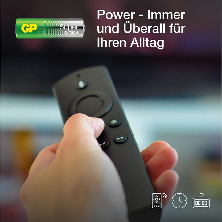 GP Batterien AA (Mignon, LR6) 1.5V, 80 Stück Grosspackung, Super Alkaline Longlife Technologie (8X 1