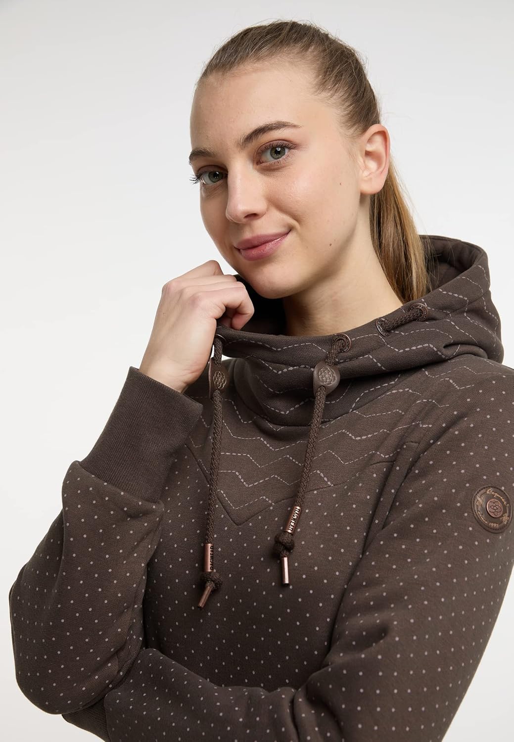 Ragwear NUGGIE Sweat Damen Frauen Kapuzenpulli,Kapuzenpullover,Hoodie,Pullover mit Kapuze S Dark Cho