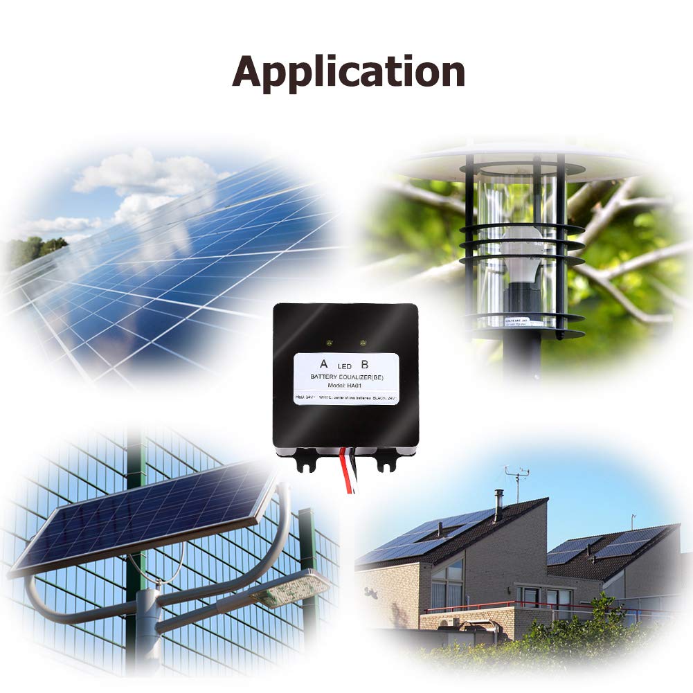 SolaMr 24V Batterie-Equalizer 2x12V Batterie Ausgleicher Battery Balancer Equalizer für Gel/Hochwass