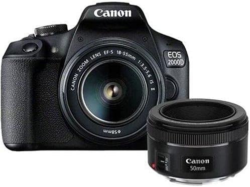 Canon EOS 2000D Spiegelreflexkamera (24,1 MP, DIGIC 4+, 7,5 cm (3,0 Zoll) LCD, Full-HD, WIFI, APS-C