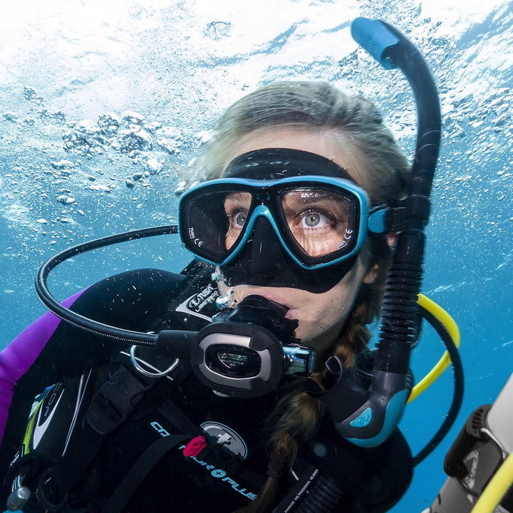 Tusa M-212 Ceos Clear Skirt Scuba Diving Mask - Cobalt Blue, Cobaltblau