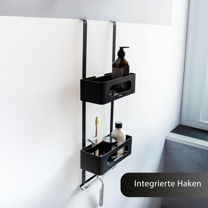 Duschablage zum Hängen | Patentiertes Duschregal ohne Bohren | Edelstahl Badregal Shampoohalter Dusc
