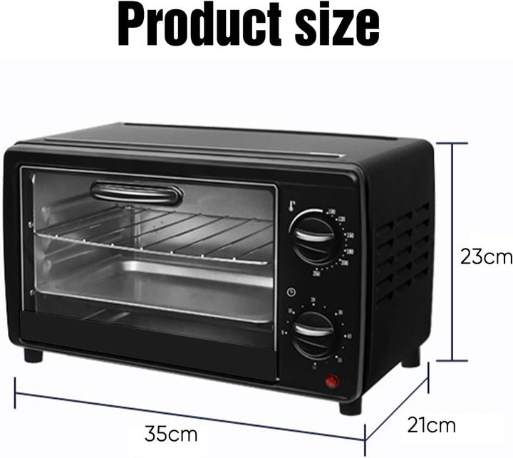 13 l, 700 W, elektrischer Mini-Ofen, kleiner Elektroofen, Mini-Einbauofen, freistehender Backofen, k