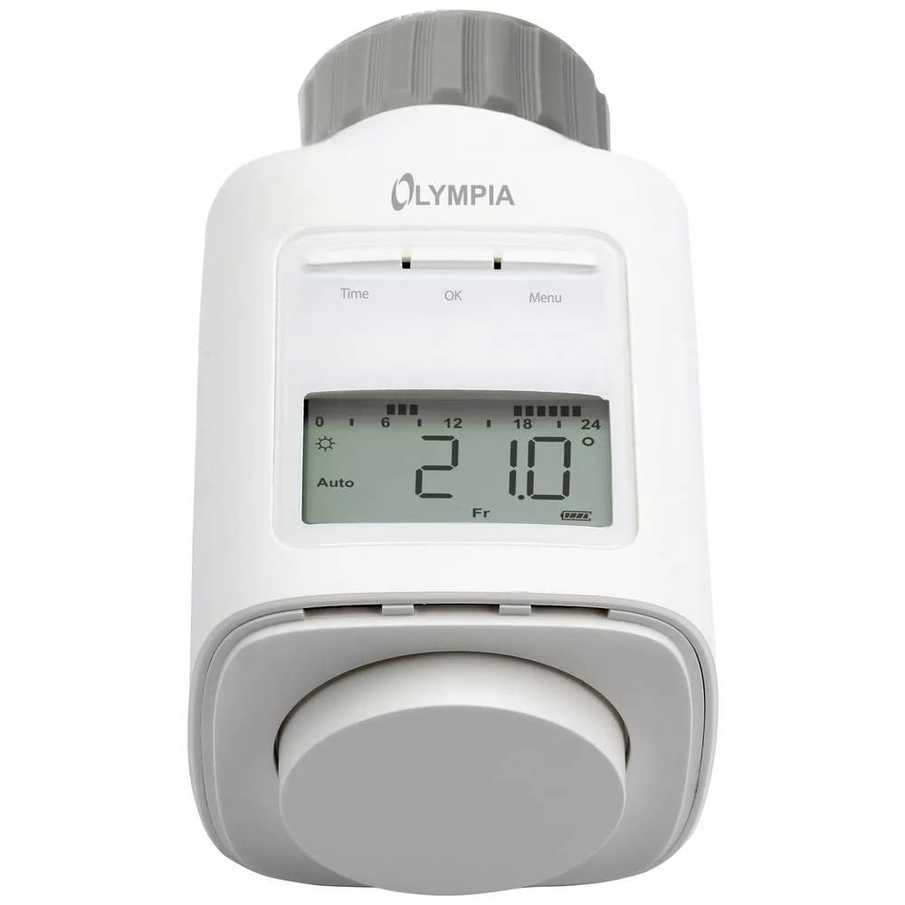 OLYMPIA HT430-23A Energiespar-Heizungsregler|9 Heiz- und Sparzeiten einstellbar|Weiss