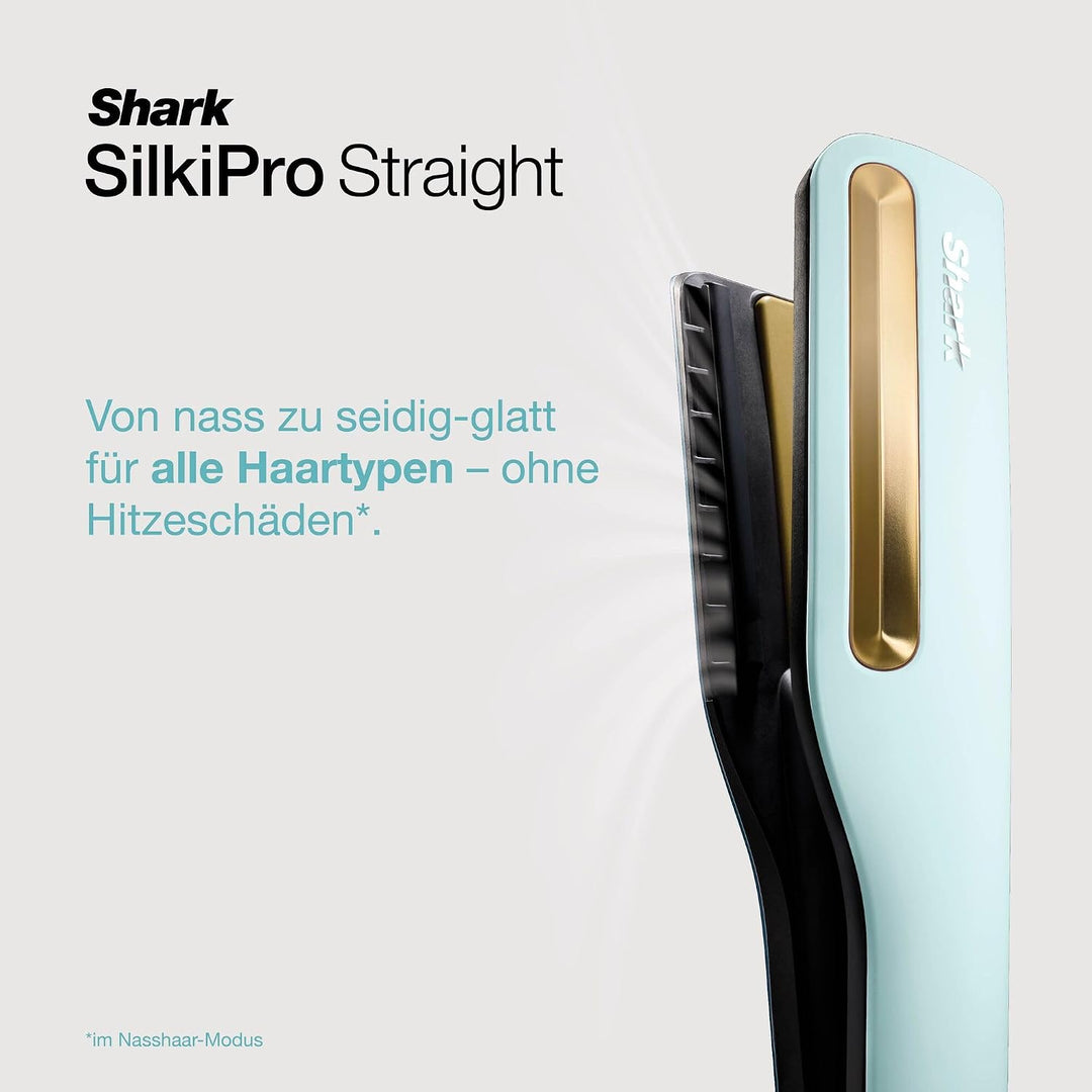 Shark SilkiPro Straight Glätteisen + Haartrockner in einem mit hitzebeständiger Aufbewahrungsbox – T