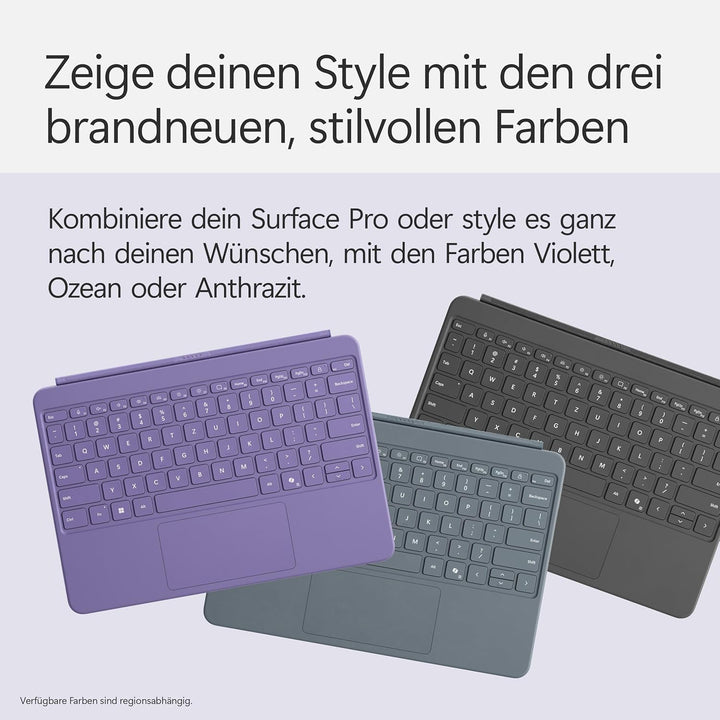 Microsoft Surface Pro 12" Keyboard mit Slim Pen | kompatibel mit Surface Pro 12" | QWERTZ | Violett