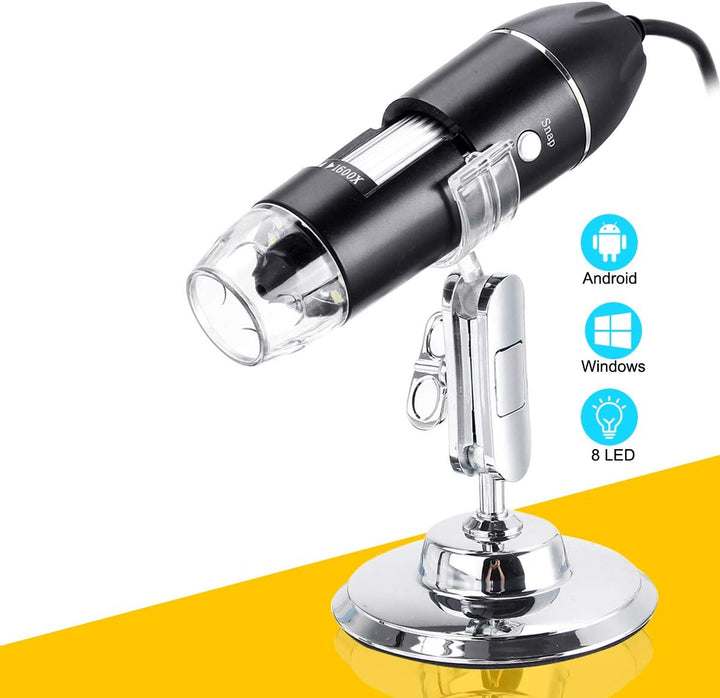 USB Digital Mikroskop, XVZ Handy USB-Digitalmikroskop 50X-1600X-Vergrösserung, kompatibelür Android,