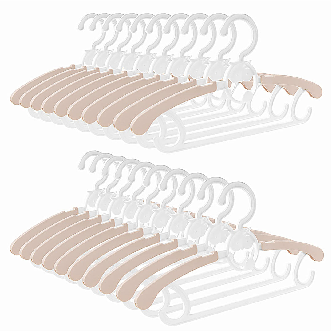 Spesh 20 Stücke Kinderkleiderbügel 29-40cm Verstellbare Baby Kleiderbügel mit Stapelbaren Haken Ruts