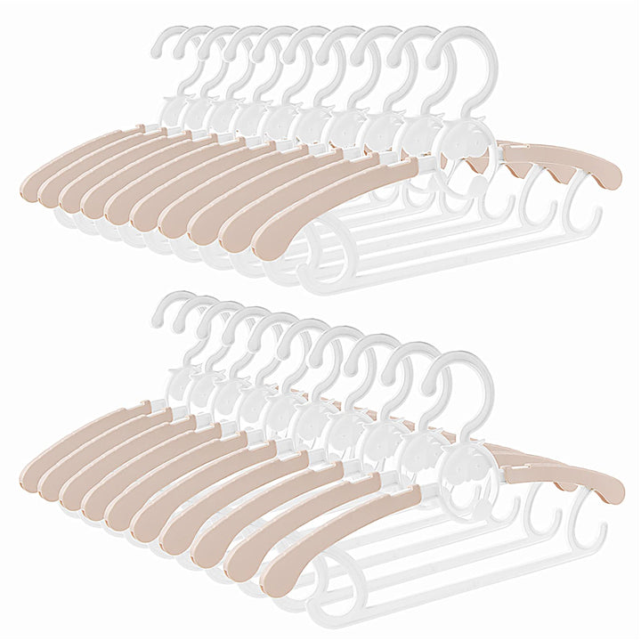 Spesh 20 Stücke Kinderkleiderbügel 29-40cm Verstellbare Baby Kleiderbügel mit Stapelbaren Haken Ruts