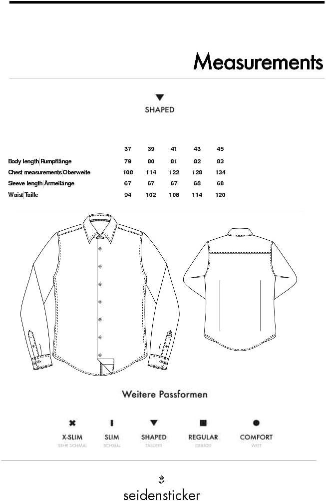 Seidensticker Herren Hemd 37 Rot, 37 Rot