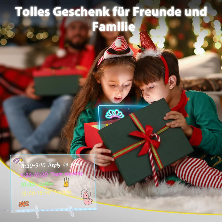 BlueSwan Led Zeichenbrett, Kleine Geschenke für Kinder mit 12 Farben Einstellbar 7 Licht Modi, Kompl