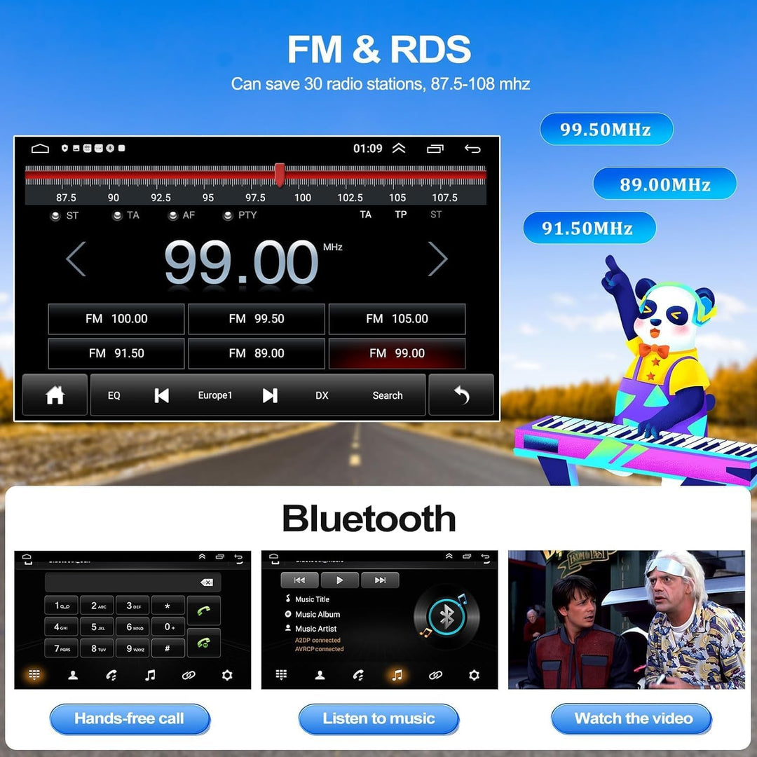 CAMECHO 2G+64G Android 13 Autordio Pour Suzuki Splash Ritz/Opel Agila 2004-2014 Avec Carplay/Android